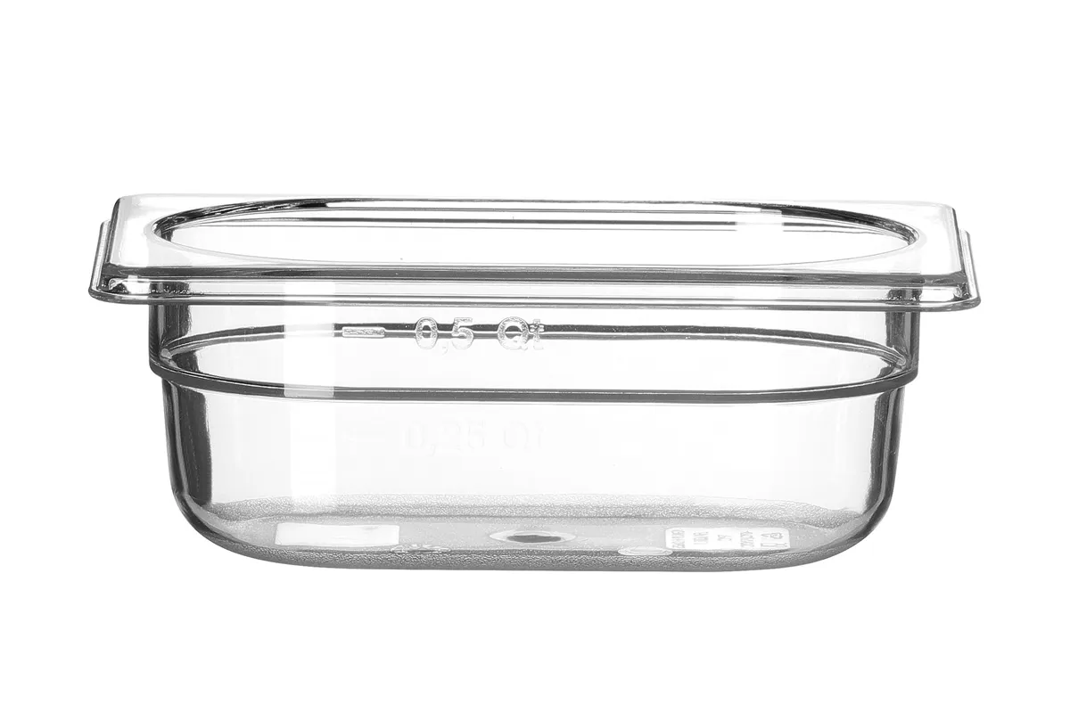 Pojemnik GN 1/9 z poliwęglanu, Profi Line, GN 1/9, 0,6L, transparentny, 176x108x65mm HENDI 861837