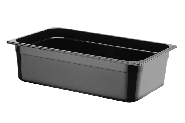 Pojemnik GN 1/1 z czarnego poliwęglanu, Profi Line, GN 1/1, 21L, czarny, 530x325x150mm HENDI 862216