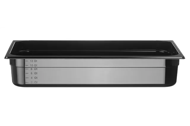 Pojemnik GN 1/1 z czarnego poliwęglanu, Profi Line, GN 1/1, 14L, czarny, 530x325x100mm HENDI 862223