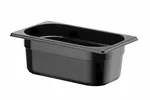 Pojemnik GN 1/4 z czarnego poliwęglanu, Profi Line, GN 1/4, 2,8L, czarny, 265x162x100mm HENDI 862629