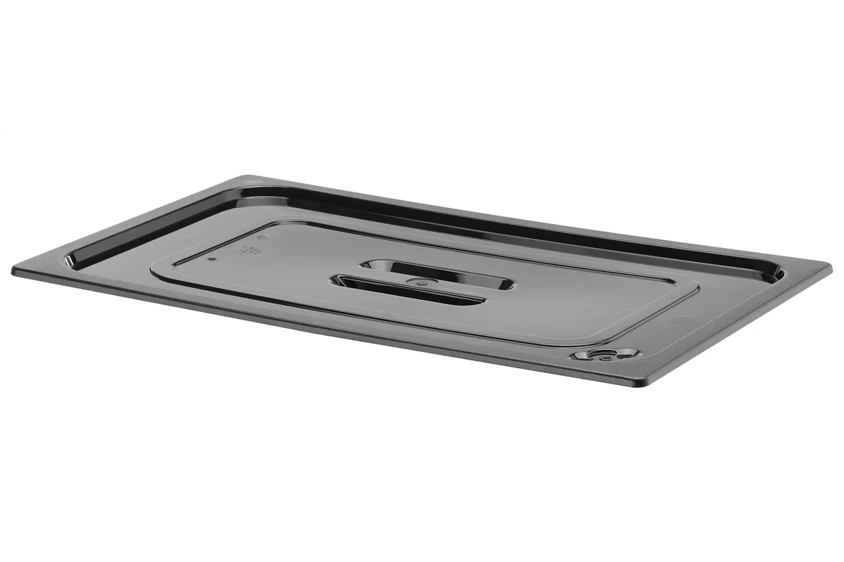 Pokrywka z czarnego poliwęglanu do pojemników GN, GN 1/1, czarny, 530x325mm HENDI 862902