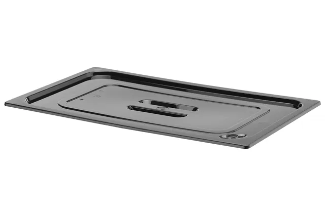 Pokrywka z czarnego poliwęglanu do pojemników GN, GN 1/1, czarny, 530x325mm HENDI 862902