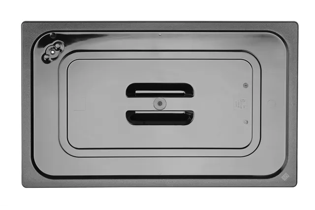 Pokrywka z czarnego poliwęglanu do pojemników GN, GN 1/1, czarny, 530x325mm HENDI 862902