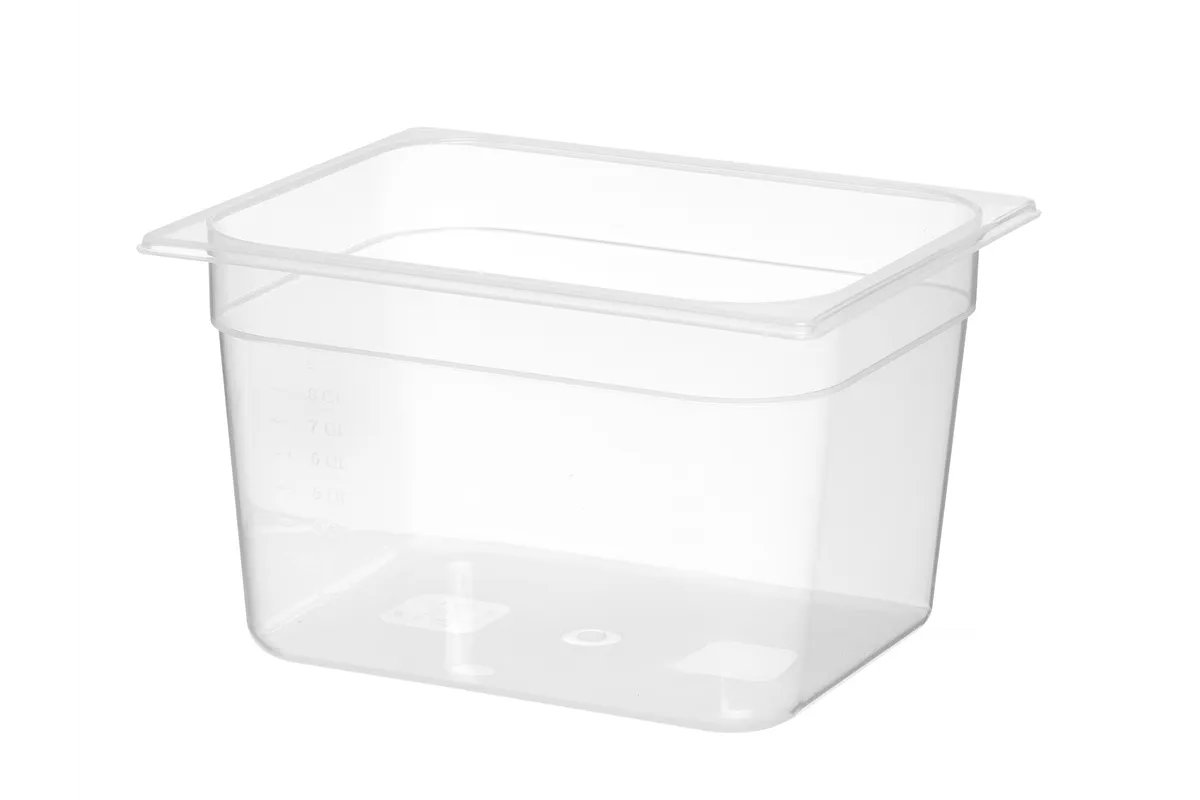 Pojemnik GN 1/2 z polipropylenu, Profi Line, GN 1/2, 11L, transparentny, 325x265x200mm HENDI 880104