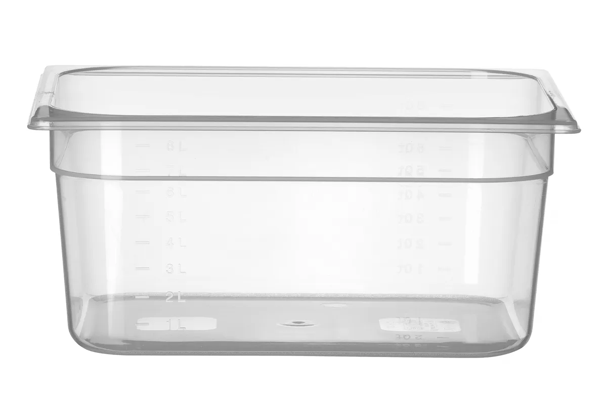 Pojemnik GN 1/2 z polipropylenu, Profi Line, GN 1/2, 8L, transparentny, 325x265x150mm HENDI 880111