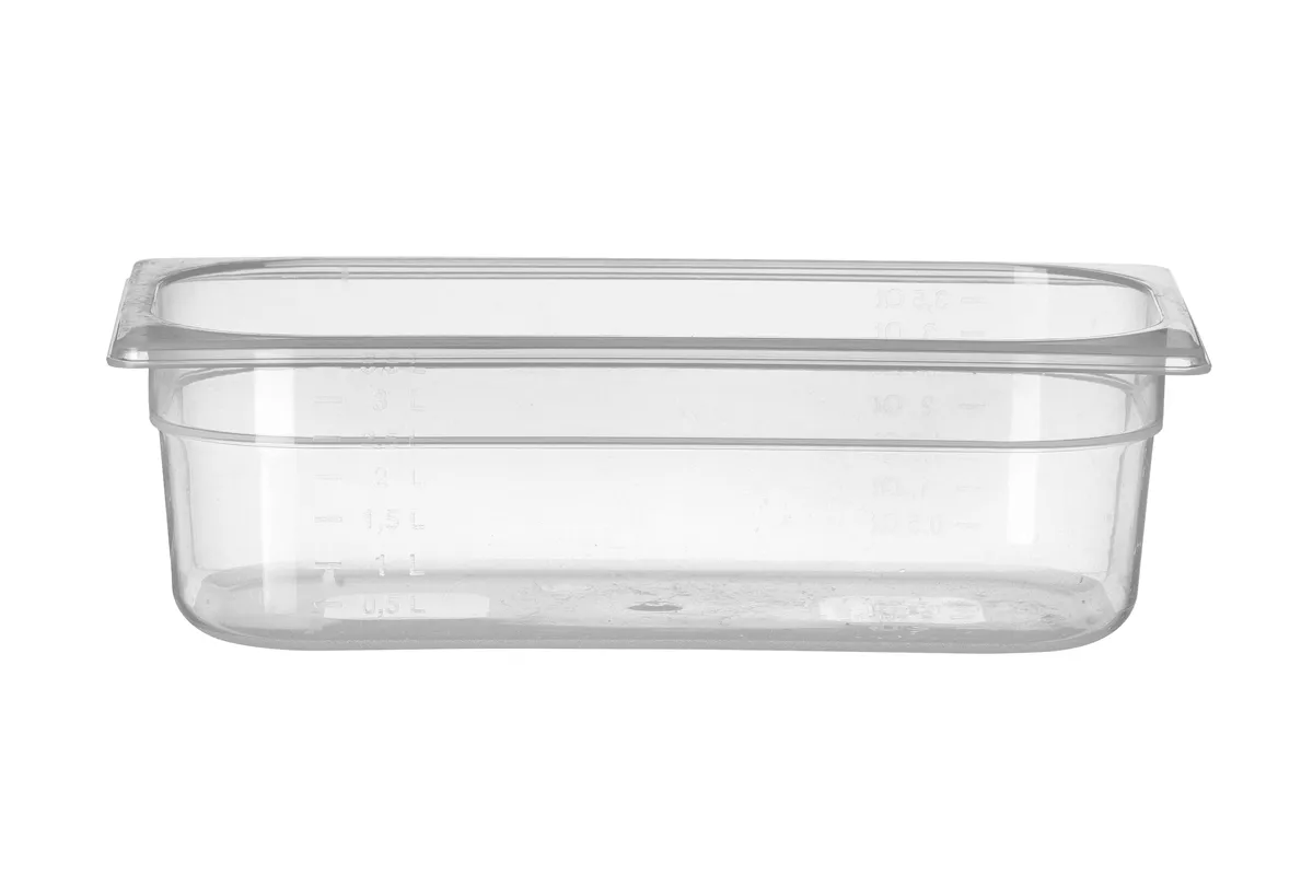 Pojemnik GN 1/3 z polipropylenu, Profi Line, GN 1/3, 3,5L, transparentny, 325x176x100mm HENDI 880227