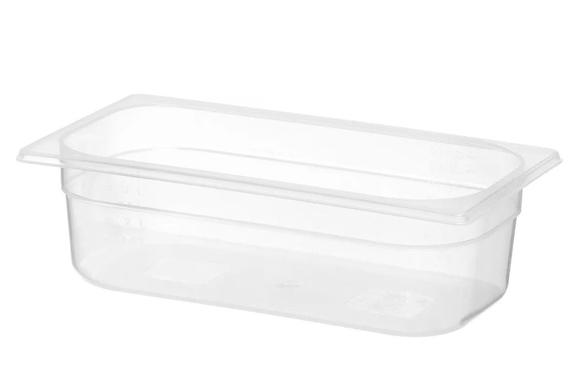 Pojemnik GN 1/3 z polipropylenu, Profi Line, GN 1/3, 3,5L, transparentny, 325x176x100mm HENDI 880227