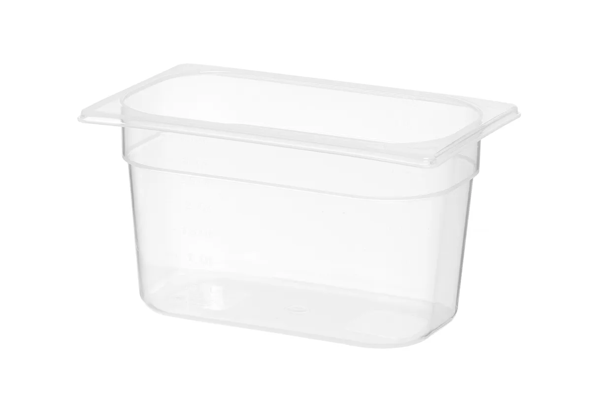Pojemnik GN 1/4 z polipropylenu, Profi Line, GN 1/4, 3,5L, transparentny, 265x162x150mm HENDI 880319