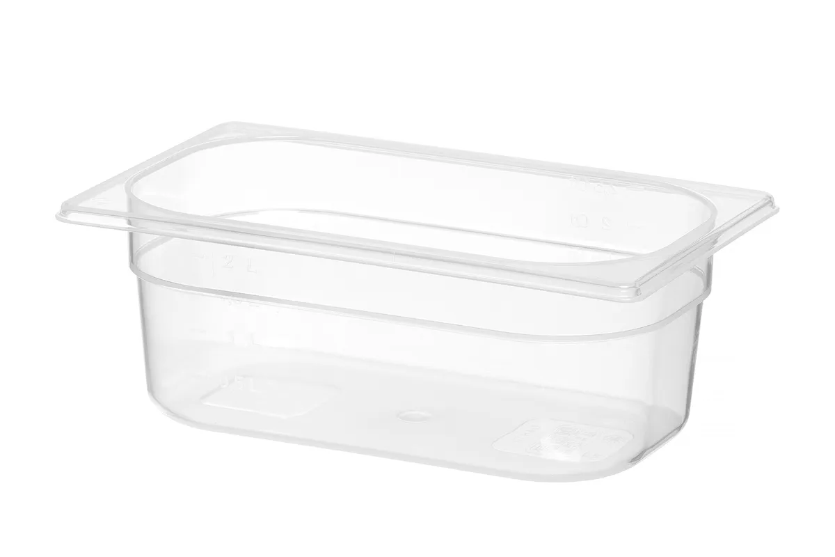 Pojemnik GN 1/4 z polipropylenu, Profi Line, GN 1/4, 2L, transparentny, 265x162x100mm HENDI 880326