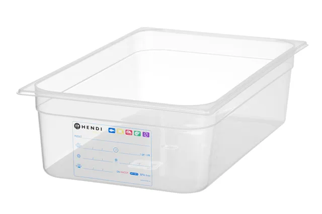 Pojemnik GN 1/1 HACCP, GN 1/1, 21L, transparentny, 530x325x150mm HENDI 880067