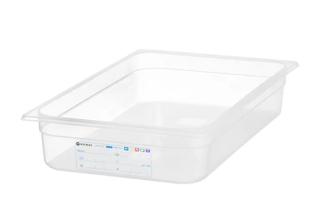Pojemnik GN 1/1 HACCP, GN 1/1, 12L, transparentny, 530x325x100mm HENDI 880074
