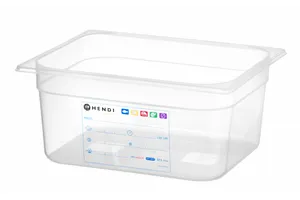 Pojemnik GN 1/2 HACCP, GN 1/2, 9,5L, transparentny, 325x265x150mm HENDI 880166
