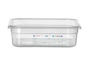 Pojemnik GN 1/2 HACCP, GN 1/2, 6,5L, transparentny, 325x265x100mm HENDI 880173