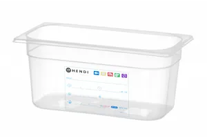 Pojemnik GN 1/3 HACCP, GN 1/3, 5,7L, transparentny, 325x176x150mm HENDI 880265