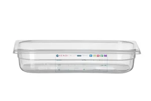 Pojemnik GN 1/3 HACCP, GN 1/3, 2,5L, transparentny, 325x176x65mm HENDI 880289