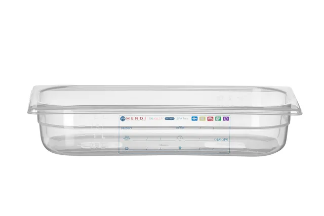 Pojemnik GN 1/3 HACCP, GN 1/3, 2,5L, transparentny, 325x176x65mm HENDI 880289