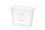 Pojemnik GN 1/4 HACCP, GN 1/4, 5,5L, transparentny, 265x162x200mm HENDI 880357