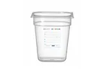 Pojemnik GN 1/6 HACCP, GN 1/6, 3,4L, transparentny, 176x162x200mm HENDI 880456