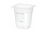 Pojemnik GN 1/6 HACCP, GN 1/6, 3,4L, transparentny, 176x162x200mm HENDI 880456