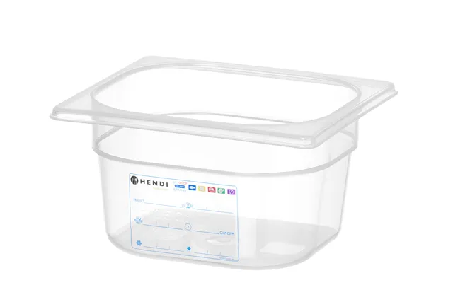 Pojemnik GN 1/6 HACCP, GN 1/6, 1,6L, transparentny, 176x162x100mm HENDI 880470