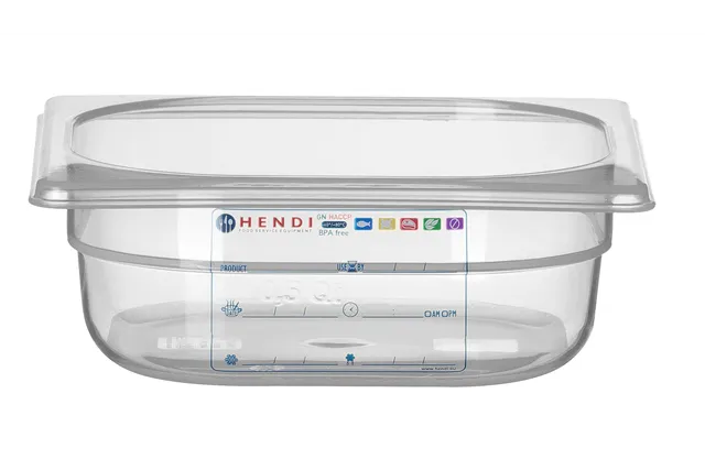 Pojemnik GN 1/6 HACCP, GN 1/6, 1L, transparentny, 176x162x65mm HENDI 880487