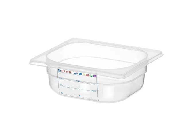 Pojemnik GN 1/6 HACCP, GN 1/6, 1L, transparentny, 176x162x65mm HENDI 880487