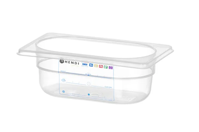 Pojemnik GN 1/9 HACCP, GN 1/9, 0,6L, transparentny, 176x108x65mm HENDI 880562
