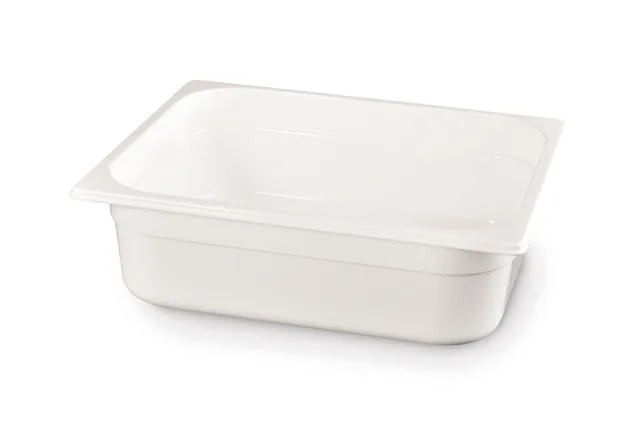 Pojemnik GN 1/2 z białego poliwęglanu, GN 1/2, 6,5L, biały, 325x265x100mm HENDI 862476