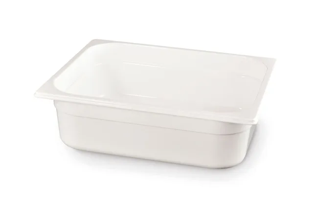 Pojemnik GN 1/2 z białego poliwęglanu, GN 1/2, 4L, biały, 325x265x65mm HENDI 862483