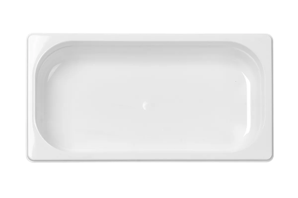 Pojemnik GN 1/3 z białego poliwęglanu, GN 1/3, 2,5L, biały, 325x176x65mm HENDI 862582