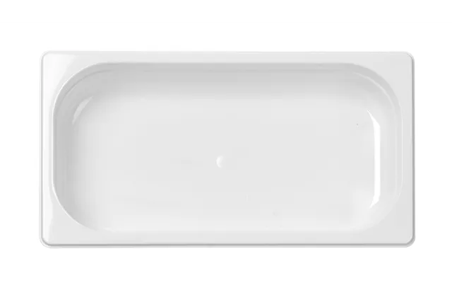 Pojemnik GN 1/3 z białego poliwęglanu, GN 1/3, 2,5L, biały, 325x176x65mm HENDI 862582