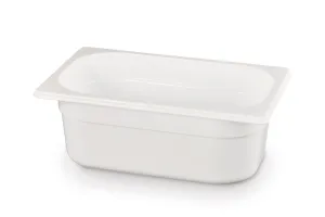 Pojemnik GN 1/4 z białego poliwęglanu, GN 1/4, 2,8L, biały, 265x162x100mm HENDI 862674