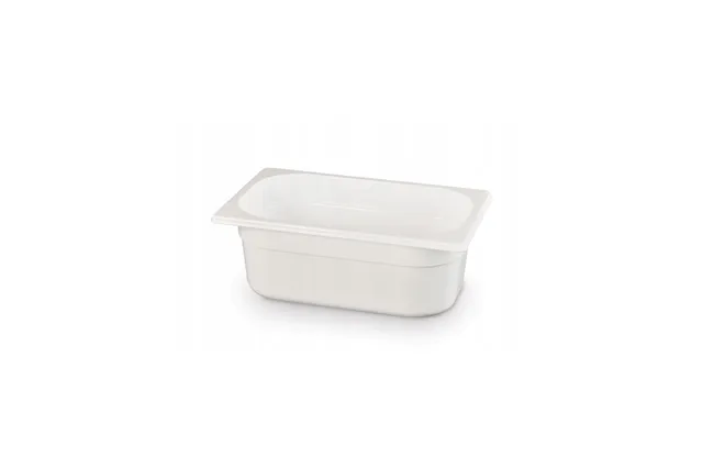 Pojemnik GN 1/4 z białego poliwęglanu, GN 1/4, 1,8L, biały, 265x162x65mm HENDI 862681
