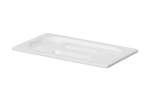 Pokrywka do pojemników GN z białego poliwęglanu, GN 1/4, biały, 265x162mm HENDI 862988