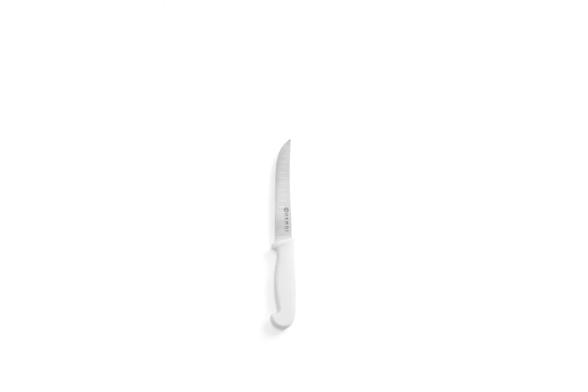 Nóż uniwersalny ze szlifem kulowym, długi, biały, 230mm HENDI 842355