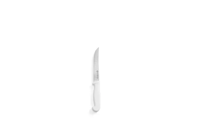 Nóż uniwersalny ze szlifem kulowym, długi, biały, 230mm HENDI 842355