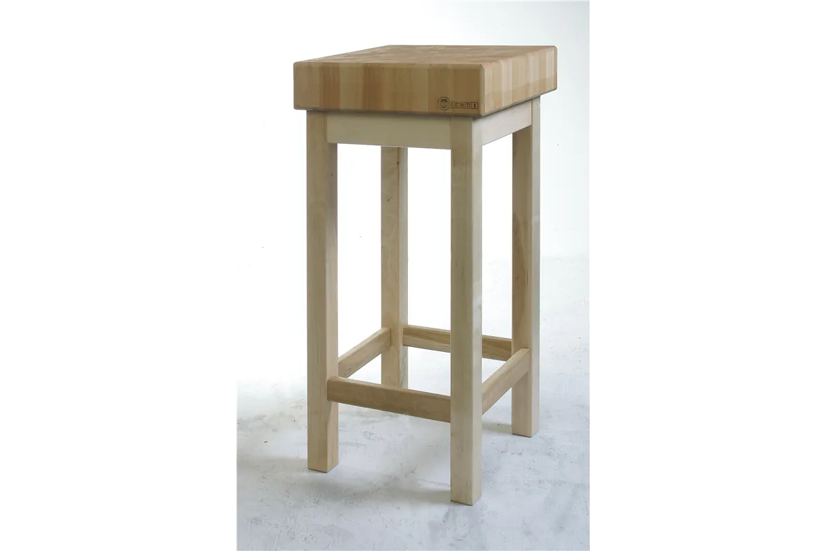 Kloc masarski drewniany z podstawą, 400x400x150mm HENDI 505625