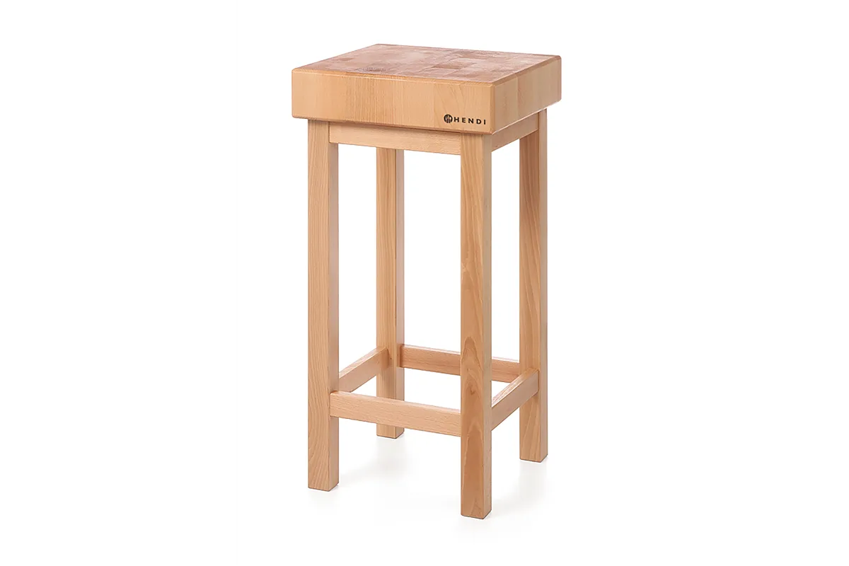Kloc masarski drewniany z podstawą, 500x400x150mm HENDI 505694