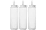 Dyspensery do zimnych sosów - 3 szt., 0,7L, transparentny, 3 szt., ⌀70x240mm HENDI 557952