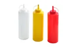 Dyspensery do zimnych sosów - 3 szt., 0,7L, transparentny, 3 szt., ⌀70x240mm HENDI 557952
