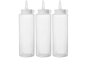 Dyspensery do zimnych sosów - 3 szt., 0,2L, transparentny, 3 szt., ⌀50x185mm HENDI 558058