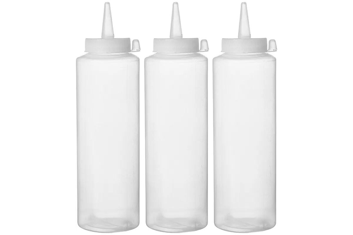 Dyspensery do zimnych sosów - 3 szt., 0,2L, transparentny, 3 szt., ⌀50x185mm HENDI 558058