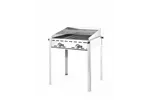 Grill Green Fire 2-palnikowy, Profi Line, Emaliowana patelnia żeliwna i ruszt GN 1/1, 11,6kW, 740x615x825mm HENDI 149508