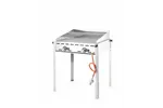 Grill Green Fire 2-palnikowy, Profi Line, Emaliowana patelnia żeliwna i ruszt GN 1/1, 11,6kW, 740x615x825mm HENDI 149508