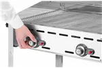 Grill Green Fire 2-palnikowy, Profi Line, Emaliowana patelnia żeliwna i ruszt GN 1/1, 11,6kW, 740x615x825mm HENDI 149508