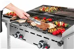 Grill Green Fire 2-palnikowy, Profi Line, Emaliowana patelnia żeliwna i ruszt GN 1/1, 11,6kW, 740x615x825mm HENDI 149508