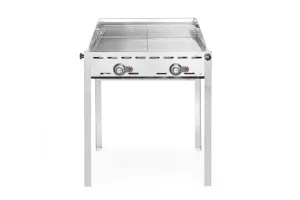 Grill Green Fire 2-palnikowy, Profi Line, 2 ruszty ze stali nierdzewnej GN 1/1, 11,6kW, 740x612x825mm HENDI 149621