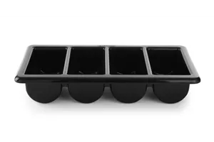 Pojemnik na sztućce GN 1/1, czarny, 530x325x100mm HENDI 552315