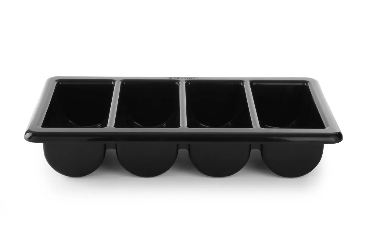 Pojemnik na sztućce GN 1/1, czarny, 530x325x100mm HENDI 552315