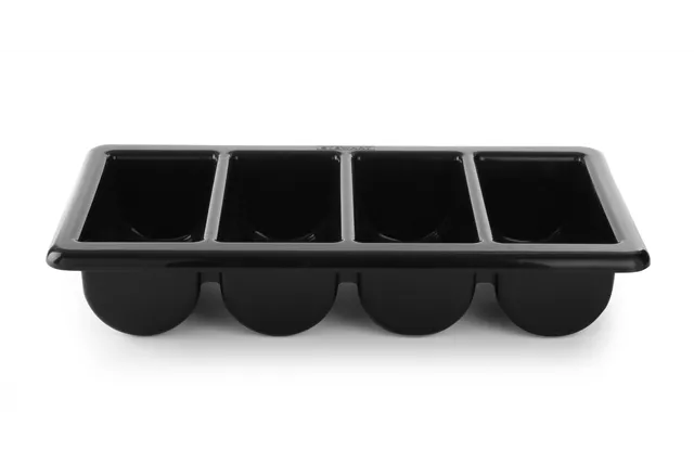 Pojemnik na sztućce GN 1/1, czarny, 530x325x100mm HENDI 552315